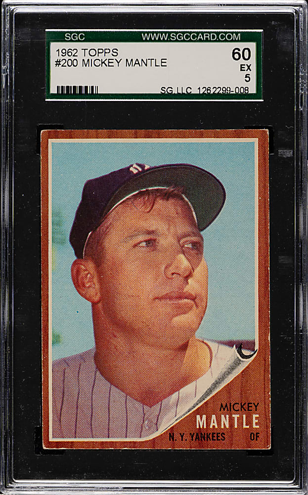 1962 Topps #200 Mickey Mantle SGC EX 60
