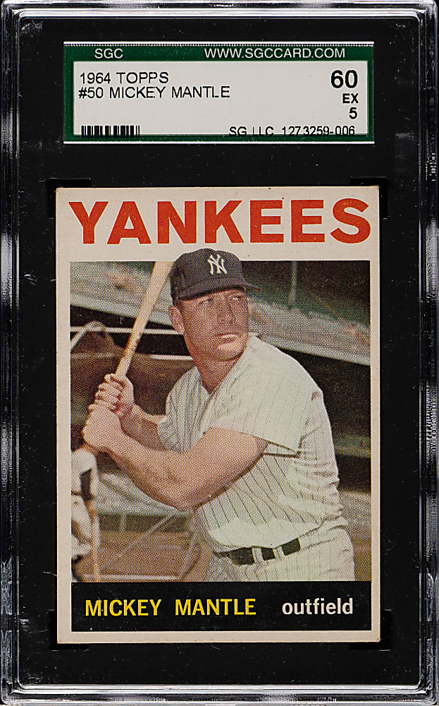 1964 Topps #50 Mickey Mantle SGC EX 60