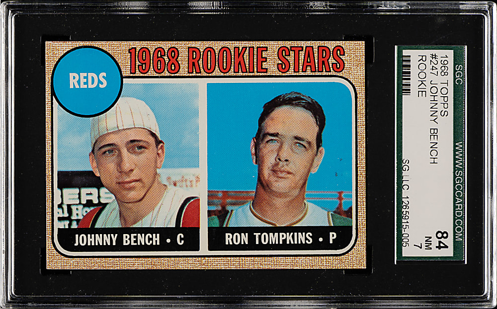 1968 Topps #247 Johnny Bench Rookie SGC NM 84