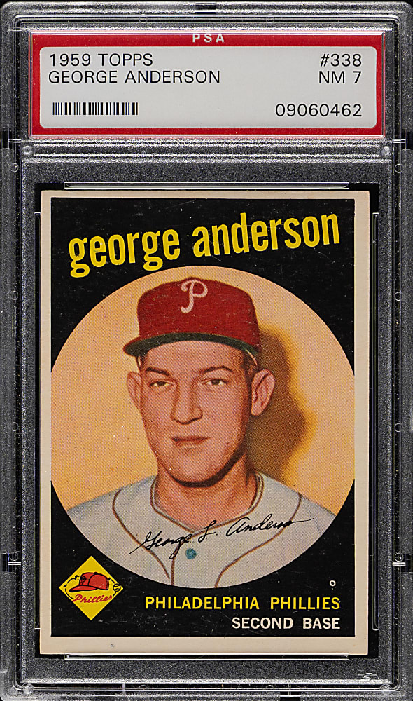 1959 Topps #338 George "Sparky" Anderson Rookie PSA NM 7
