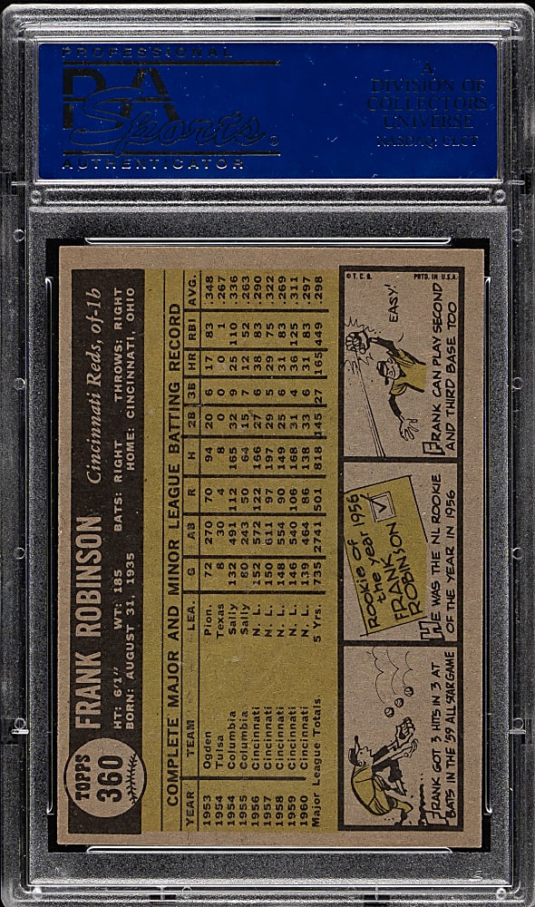 1961 Topps #360 Frank Robinson PSA NM-MT 8