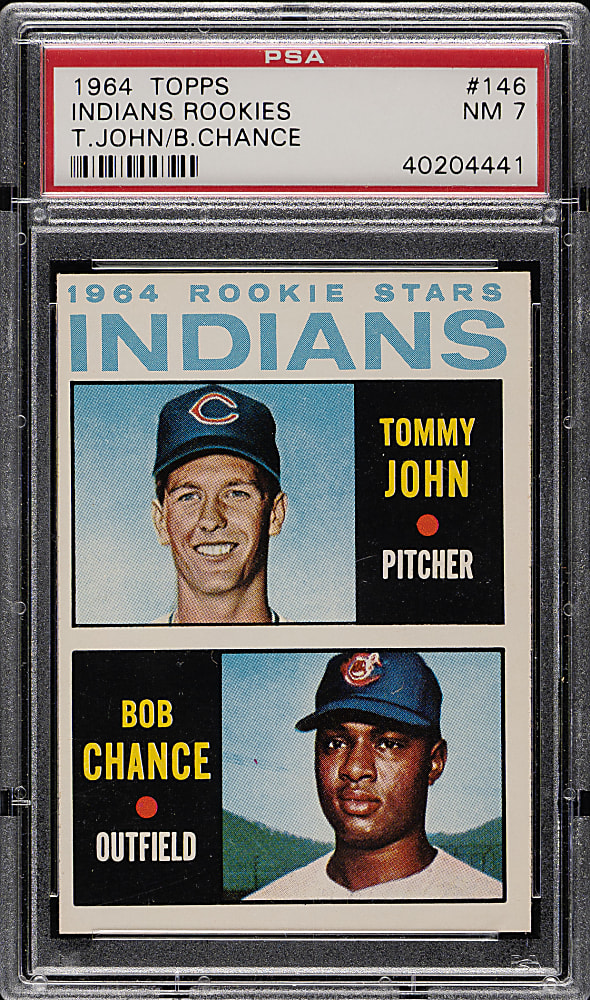1964 Topps #146 Tommy John Rookie PSA NM 7