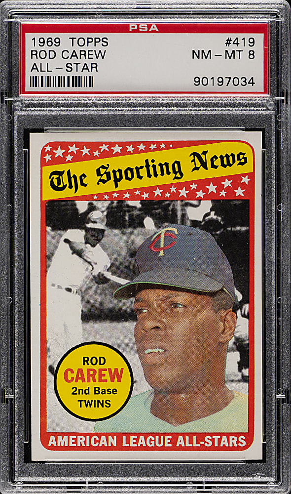 1969 Topps #419 Rod Carew All-Star PSA NM-MT 8