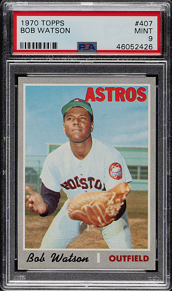 1970 Topps #407 Bob Watson PSA MINT 9