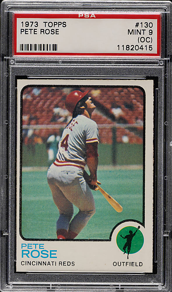 1973 Topps #130 Pete Rose PSA MINT 9 (OC)