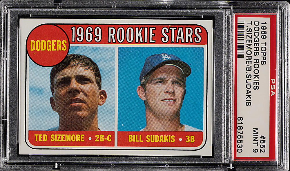 1969 Topps #552 Sizemore/Sudakis PSA MINT 9