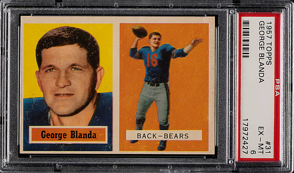 1957 Topps Football #31 George Blanda PSA EX-MT 6
