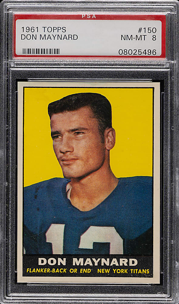 1961 Topps Football #150 Don Maynard Rookie PSA NM-MT 8