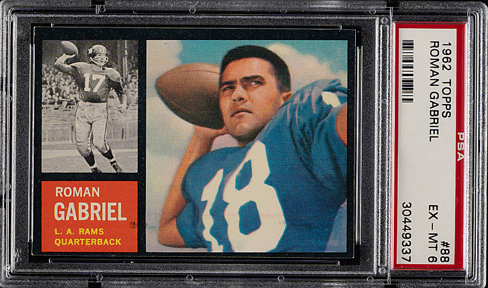 1962 Topps Football #88 Roman Gabriel Rookie PSA EX-MT 6