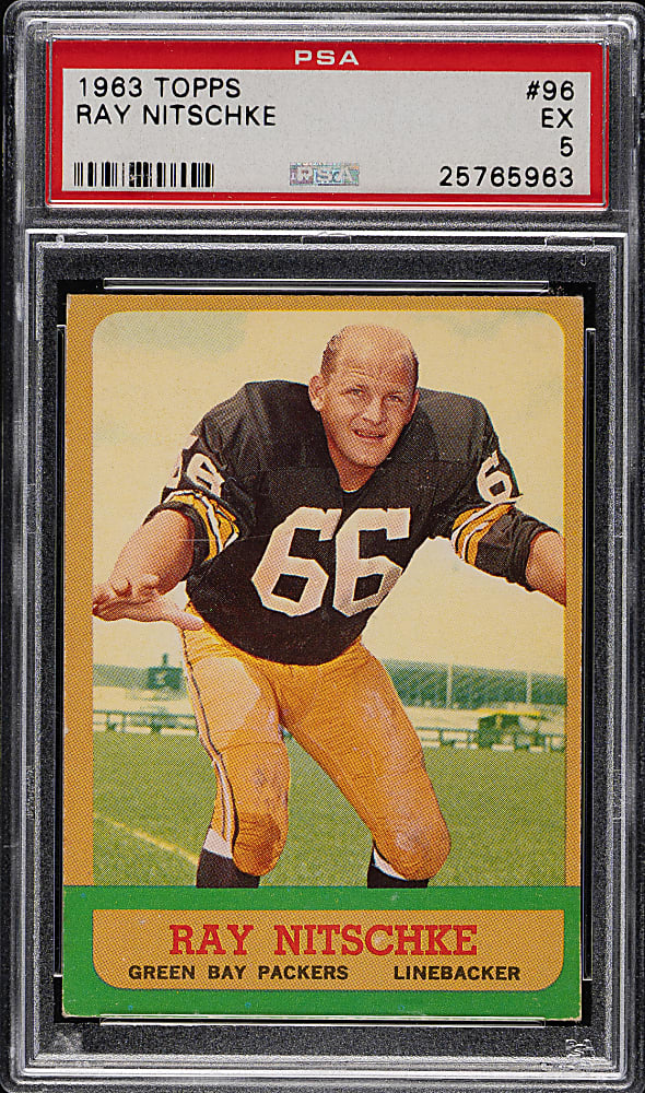 1963 Topps Football #96 Ray Nitschke Rookie PSA EX 5