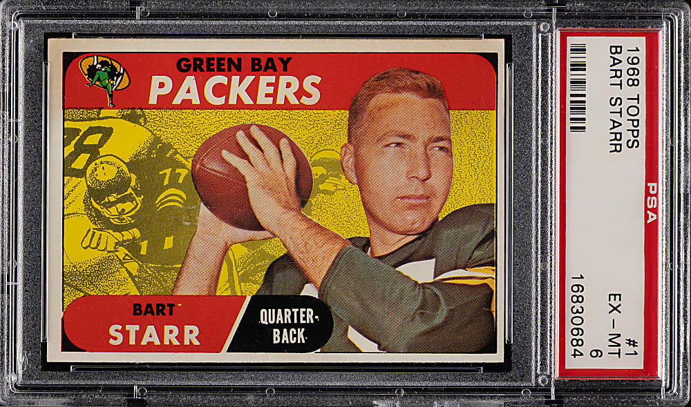 1968 Topps Football #1 Bart Starr PSA EX-MT 6