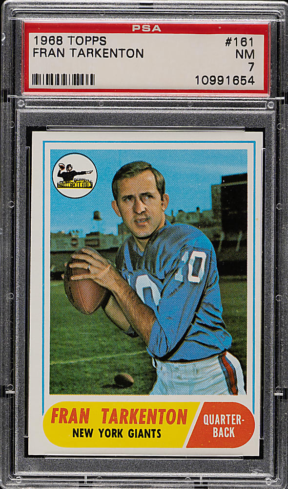 1968 Topps Football #161 Fran Tarkenton PSA NM 7