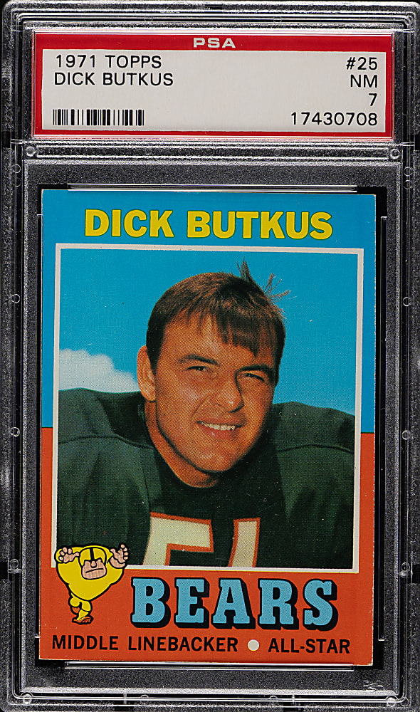 1971 Topps Football #25 Dick Butkus PSA NM 7