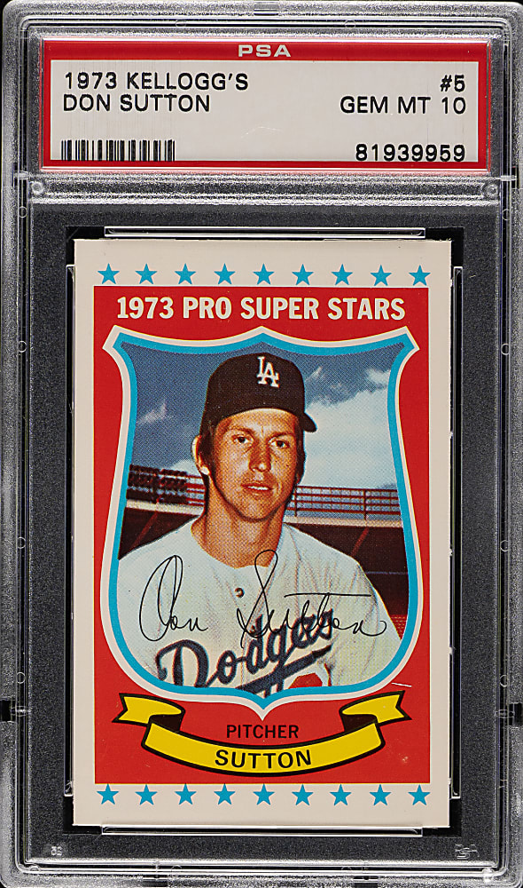 1973 Kellogg's #5 Don Sutton PSA GEM MINT 10