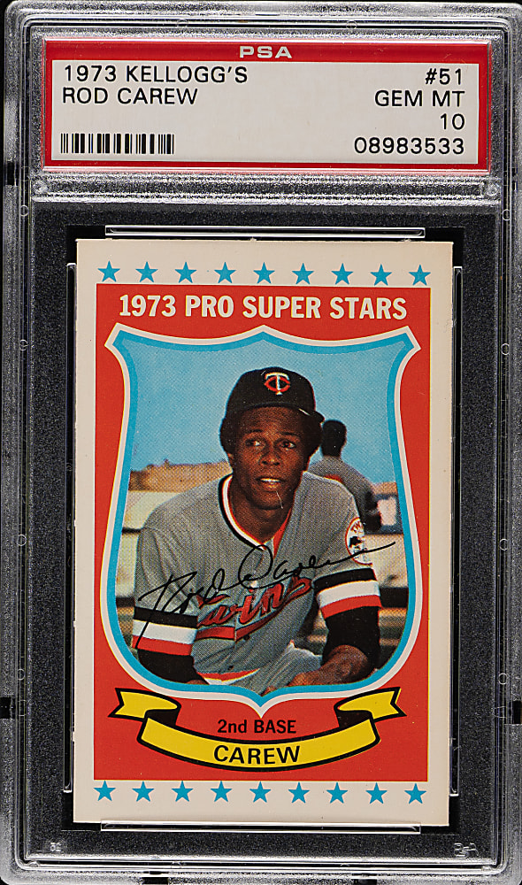 1973 Kellogg's #51 Rod Carew PSA GEM MINT 10