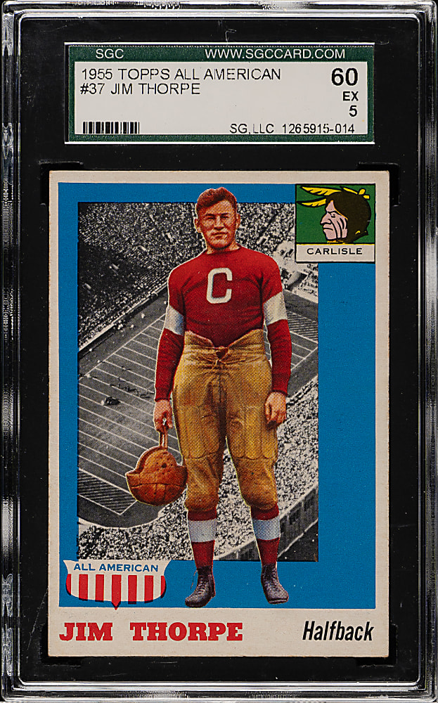 1955 Topps All-American Football #37 Jim Thorpe SGC EX 60