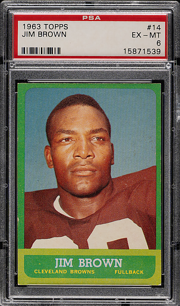 1963 Topps Football #14 Jim Brown PSA EX-MT 6