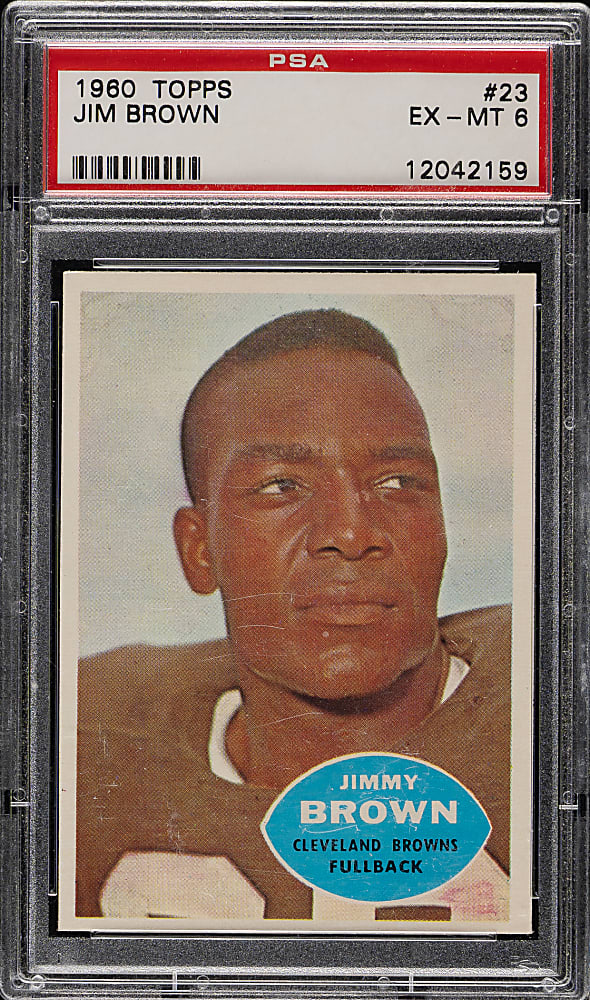 1960 Topps Football #23 Jim Brown PSA EX-MT 6