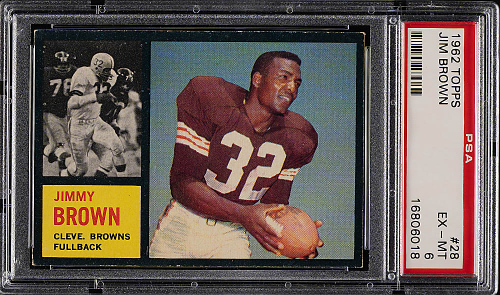 1962 Topps Football #28 Jim Brown PSA EX-MT 6