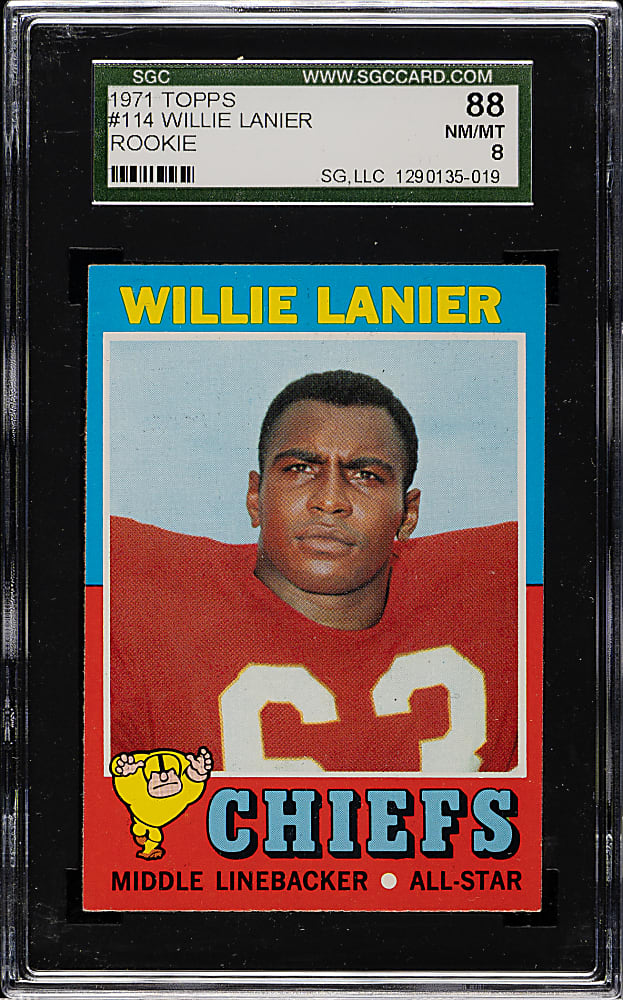 1971 Topps Football #114 Willie Lanier Rookie SGC NM/MT 88