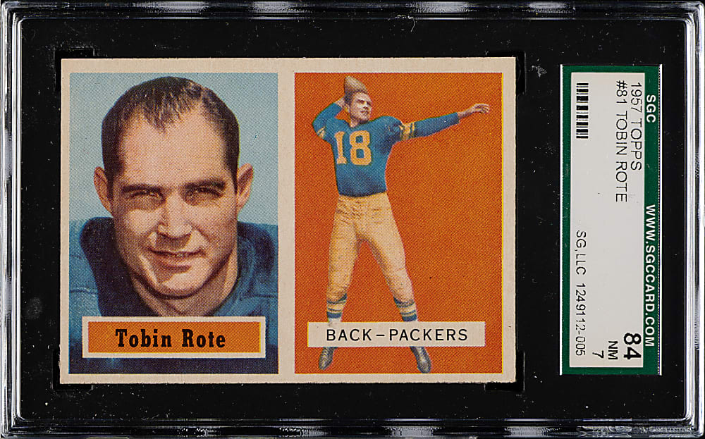 1957 Topps Football #81 Tobin Rote SGC NM 84