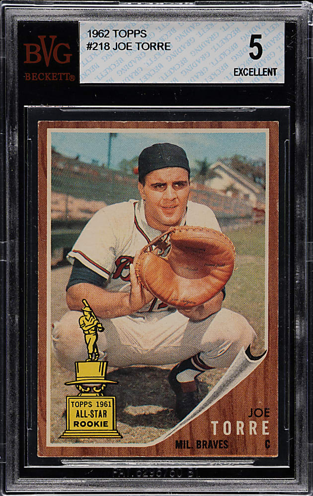 1962 Topps #218 Joe Torre Rookie BVG EX 5