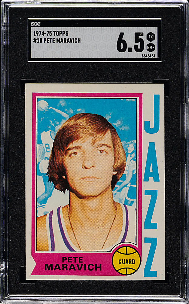 1974-1975 Topps Basketball #10 Pete Maravich SGC EX/NM+ 6.5