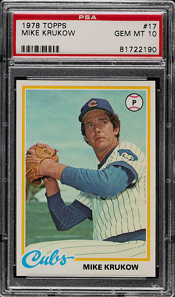 1978 Topps #17 Mike Krukow PSA GEM MINT 10