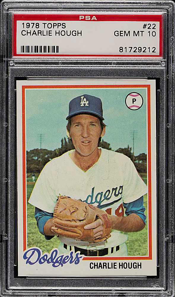 1978 Topps #22 Charlie Hough PSA GEM MINT 10