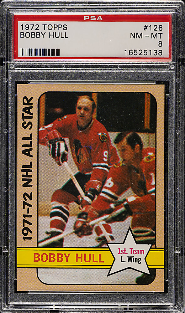 1972-1973 Topps Hockey #126 Bobby Hull PSA NM-MT 8