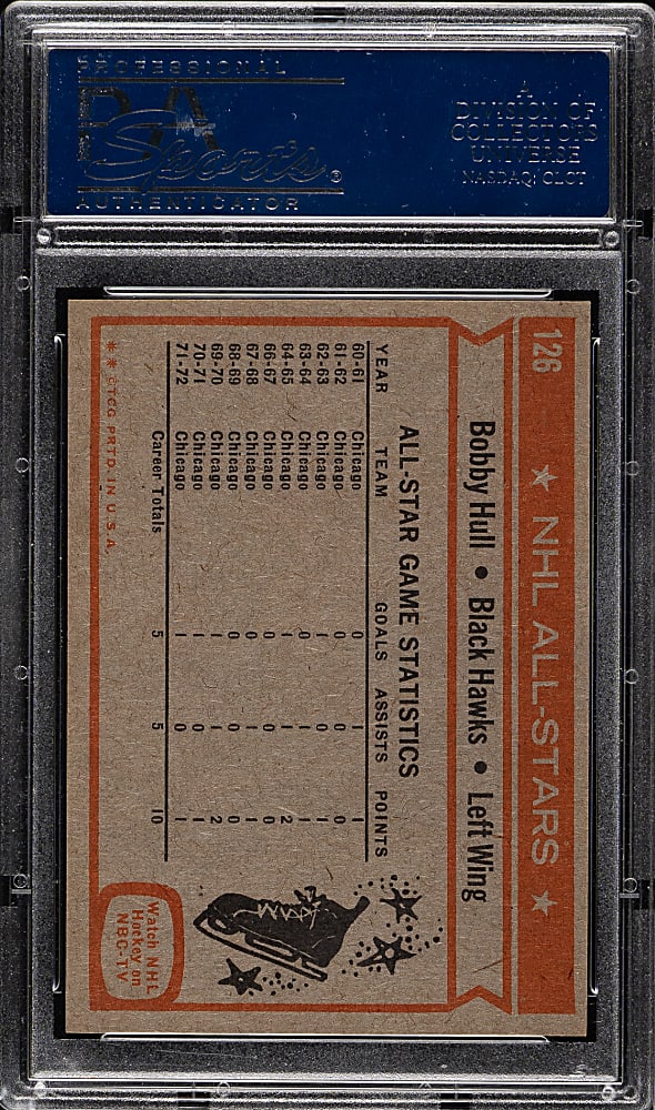 1972-1973 Topps Hockey #126 Bobby Hull PSA NM-MT 8