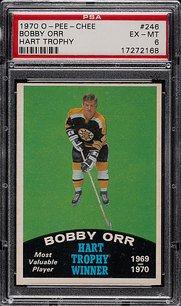 1970-1971 O-Pee-Chee Hockey #246 Bobby Orr Hart Trophy PSA EX-MT 6