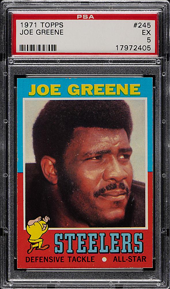 1971 Topps Football #245 Joe Greene Rookie PSA EX 5