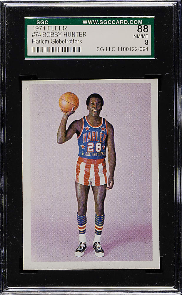 1971 Fleer "Harlem Globetrotters" Basketball #74 Bobby Hunter SGC NM/MT 88