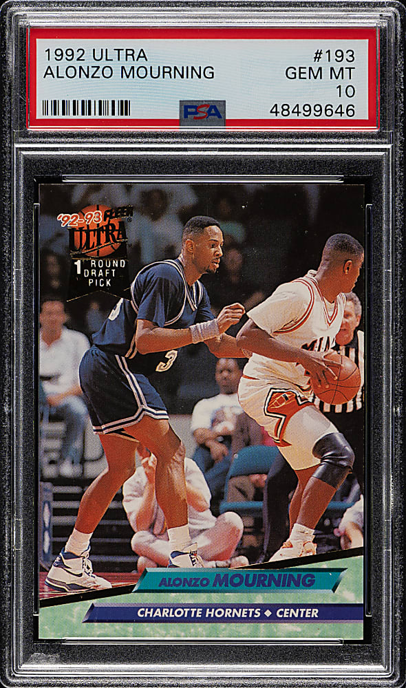 1992-1993 Fleer Ultra Basketball #193 Alonzo Mourning Rookie PSA GEM MINT 10