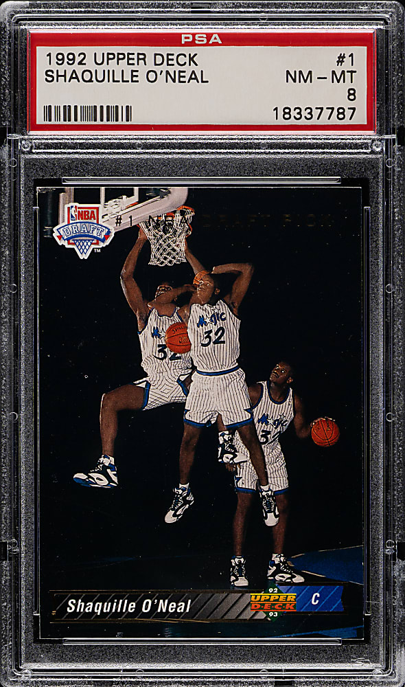 1992-1993 Upper Deck Basketball #1 Shaquille O'Neal Rookie PSA NM-MT 8