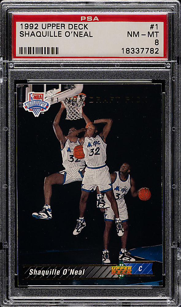 1992-1993 Upper Deck Basketball #1 Shaquille O'Neal Rookie PSA NM-MT 8