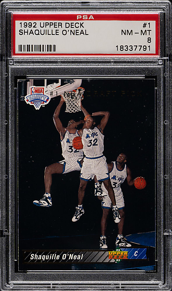 1992-1993 Upper Deck Basketball #1 Shaquille O'Neal Rookie PSA NM-MT 8