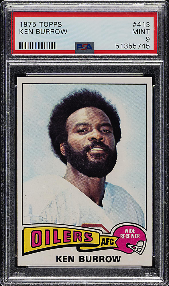 1975 Topps Football #413 Ken Burrow PSA MINT 9