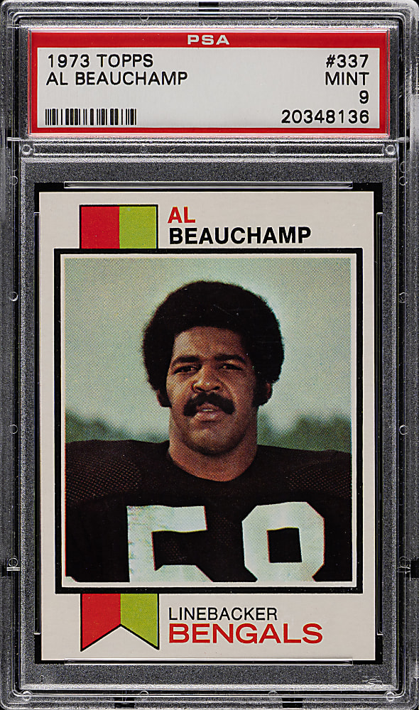 1973 Topps Football #337 Al Beauchamp PSA MINT 9