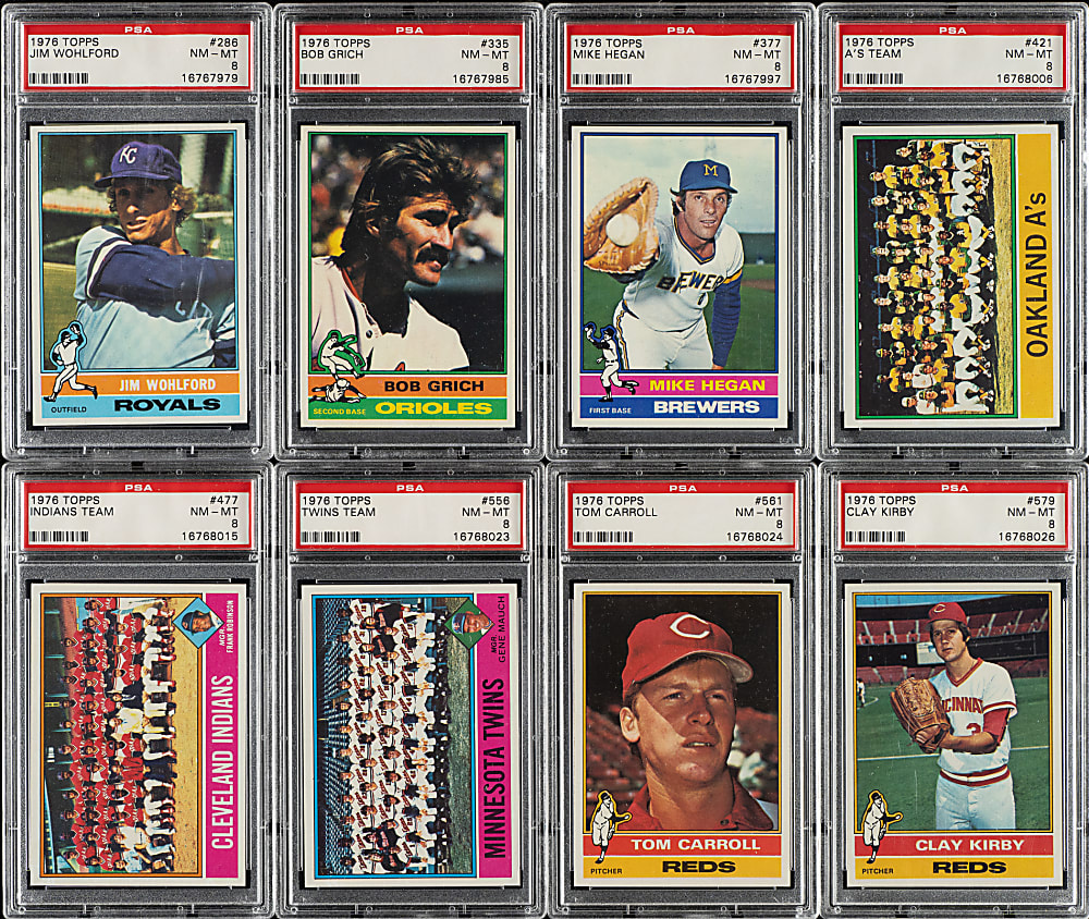 1976 Topps PSA NM-MT 8 Collection (8)