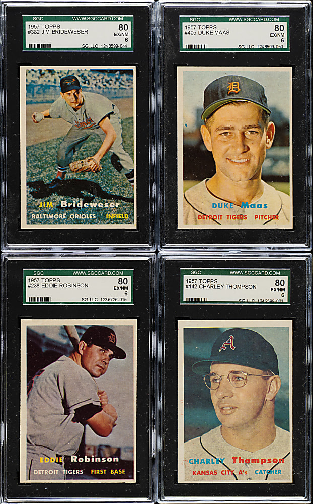 1957 Topps SGC EX/NM 80 Collection (8)