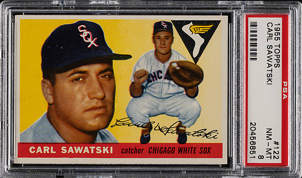 1955 Topps #122 Carl Sawatski PSA NM-MT 8