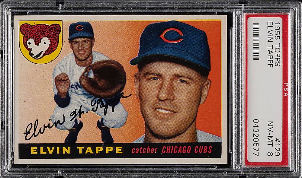 1955 Topps #129 Elvin Tappe PSA NM-MT 8