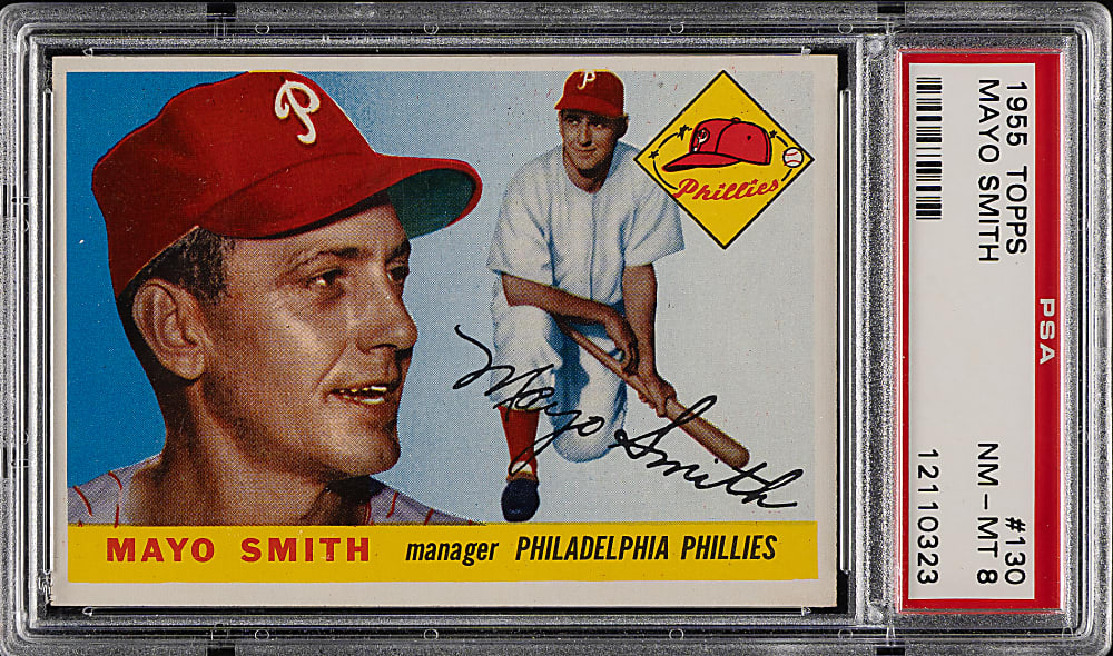 1955 Topps #130 Mayo Smith PSA NM-MT 8