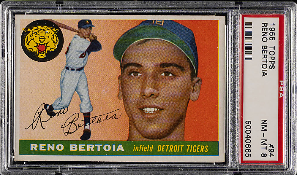 1955 Topps #94 Reno Bertoia PSA NM-MT 8