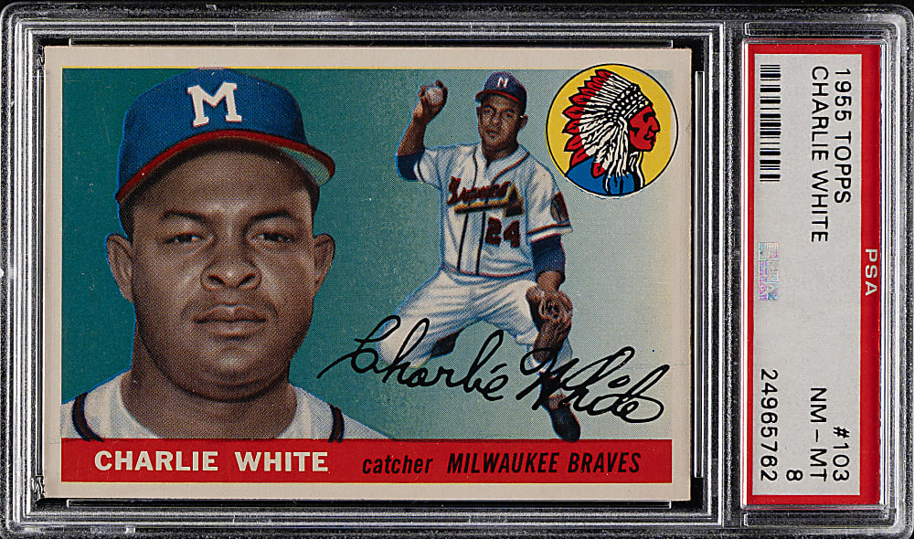 1955 Topps #103 Charlie White PSA NM-MT 8