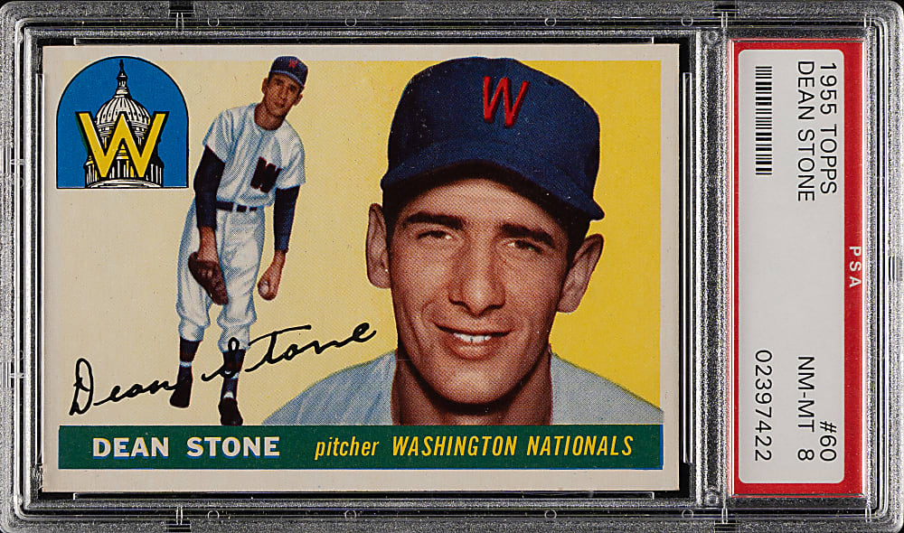 1955 Topps #60 Dean Stone PSA NM-MT 8