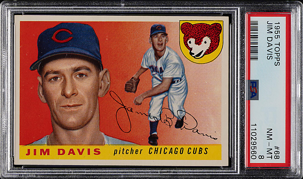 1955 Topps #68 Jim Davis PSA NM-MT 8