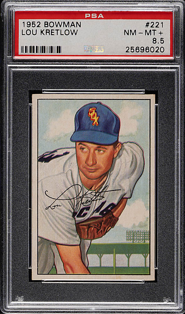 1952 Bowman #221 Lou Kretlow PSA NM-MT+ 8.5